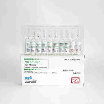 Vitamin C Injection 500mg/2ml, 500mg/5ml, 1g/10ml